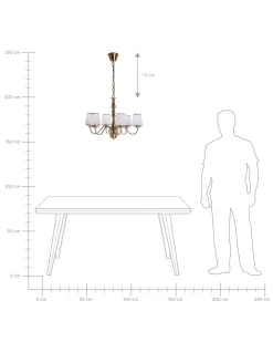 Best Beliani Kattokruunu 6 Polttimoa Metalli Messinki Bradano