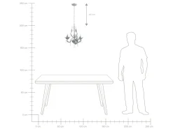 Sale Beliani Kattokruunu 3 Polttimoa Rauta Harmaa Isen