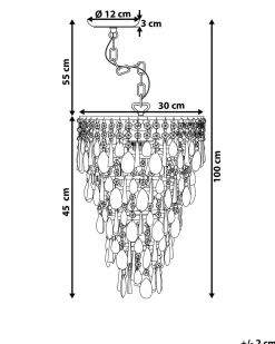 Valaisimet<Beliani Kattokruunu Rauta Hopea Entwash