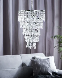 Valaisimet<Beliani Kattokruunu Rauta Hopea Entwash