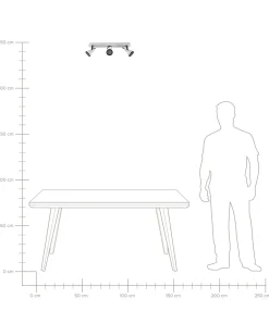 Valaisimet<Beliani Kattovalaisin 3 Polttimoa Rauta Valkoinen/Musta Baro