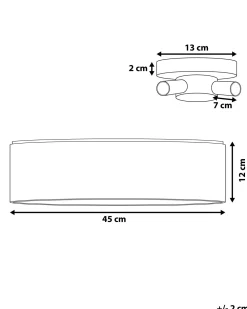Valaisimet<Beliani Kattovalaisin 3 Polttimoa Polypuuvilla Hopea Rena