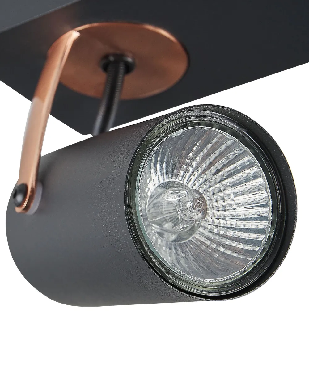 Flash Sale Beliani Kattovalaisin 3 Polttimoa Metalli Musta Klip