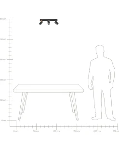 Flash Sale Beliani Kattovalaisin 3 Polttimoa Metalli Musta Klip