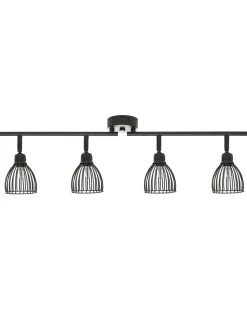 Fashion Beliani Kattovalaisin 4 Polttimoa Metalli Musta Golok