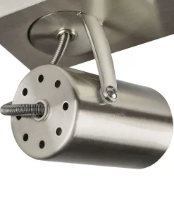 Valaisimet<Beliani Kattovalaisin 2 Polttimoa Metalli Hopea Klip