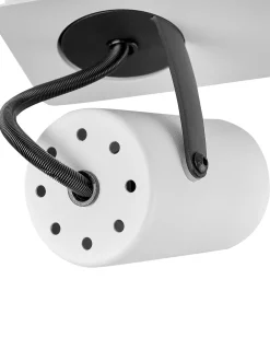 Discount Beliani Kattovalaisin 4 Polttimoa Metalli Valkoinen Klip