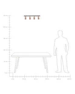 Flash Sale Beliani Kattovalaisin 4 Polttimoa Metalli Kupari Tigris