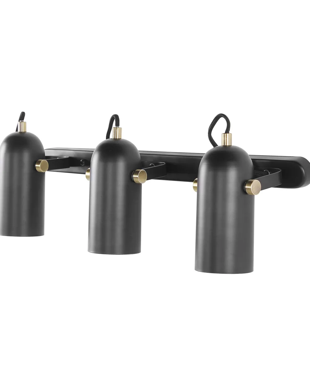 Cheap Beliani Kattovalaisin 3 Polttimoa Metalli Musta Tyria