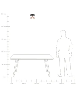 Valaisimet<Beliani Kattovalaisin 3 Polttimoa Metalli Musta/Kupari Volga