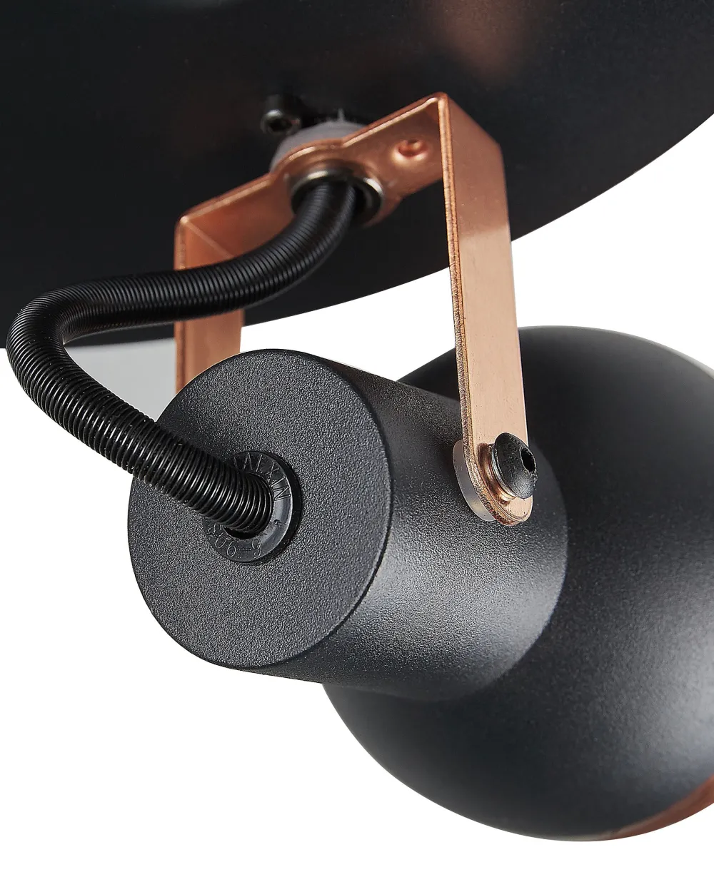 New Beliani Kattovalaisin 3 Polttimoa Rauta Pyorea Musta/Kupari Baro