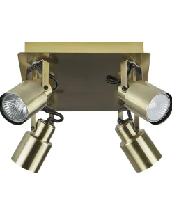 Valaisimet<Beliani Kattovalaisin 4 Polttimoa Rauta Messinki Bonte