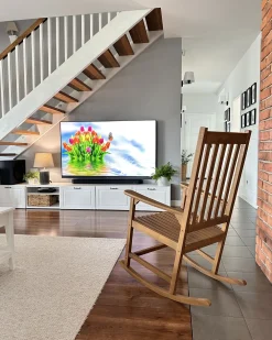 Tuolit<Beliani Keinutuoli Akaasia Vaalea Puu Bojano