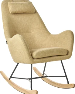 Tuolit<Beliani Keinutuoli Kangas Keltainen Arrie