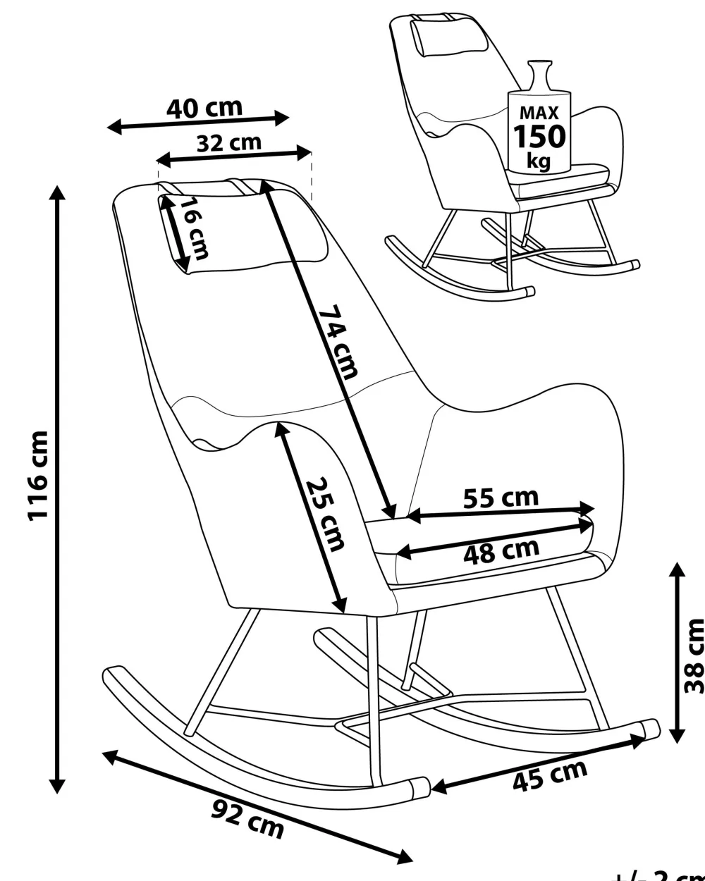 Tuolit<Beliani Keinutuoli Kangas Keltainen Arrie