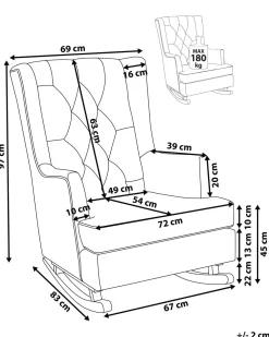 Discount Beliani Keinutuoli Kangas Mintunvihrea Trondheim Ii