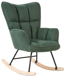 Tuolit<Beliani Keinutuoli Kangas Smaragdinvihrea Oulu