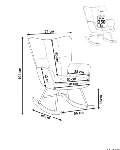Tuolit<Beliani Keinutuoli Kangas Smaragdinvihrea Oulu