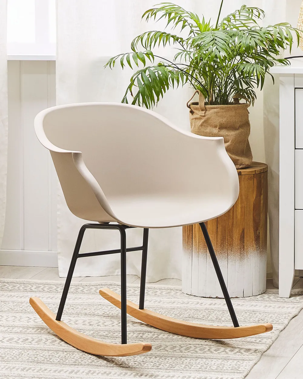 Tuolit<Beliani Keinutuoli Muovi Beige Harmony