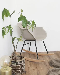 Tuolit<Beliani Keinutuoli Muovi Beige Harmony