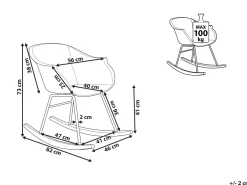 Best Sale Beliani Keinutuoli Muovi Keltainen Harmony