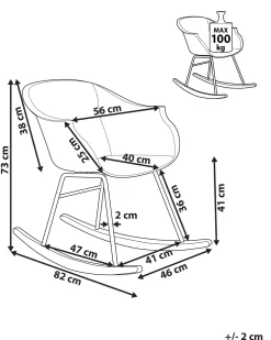 Fashion Beliani Keinutuoli Muovi Sinivihrea Harmony