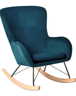 Clearance Beliani Keinutuoli Sametti Merensininen Ellan