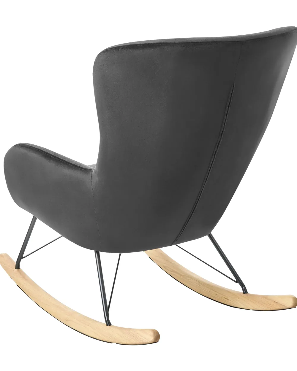 Tuolit<Beliani Keinutuoli Sametti Musta Ellan