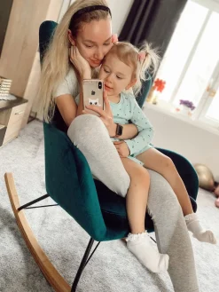 Best Sale Beliani Keinutuoli Sametti Tummanvihrea Ellan