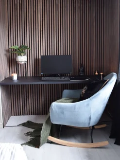 Store Beliani Keinutuoli Sametti Vaaleanharmaa Oxie