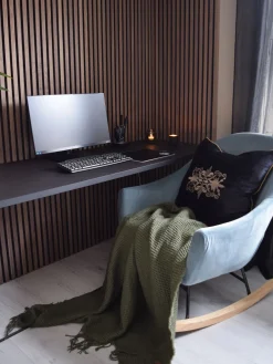 Store Beliani Keinutuoli Sametti Vaaleanharmaa Oxie