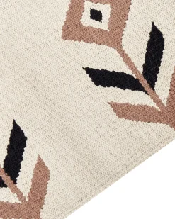 Matot<Beliani Kelim-Matto Puuvilla Beige/Musta 160 X 230 Cm Niavan