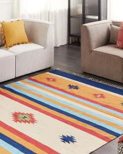 Matot<Beliani Kelim-Matto Puuvilla Monivarinen 200 X 300 Cm Taronik