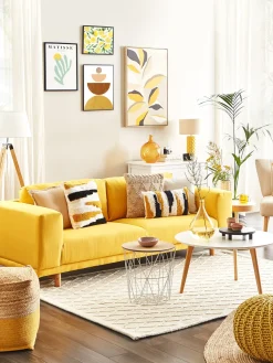 Hot Beliani Keltainen Juuttirahi 44 X 44 Cm Kirama