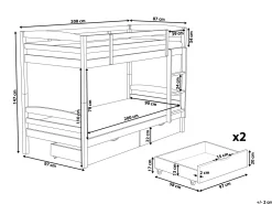 Outlet Beliani Kerrossanky Manty Säilytystila Valkoinen 90 X 200 Cm Radon