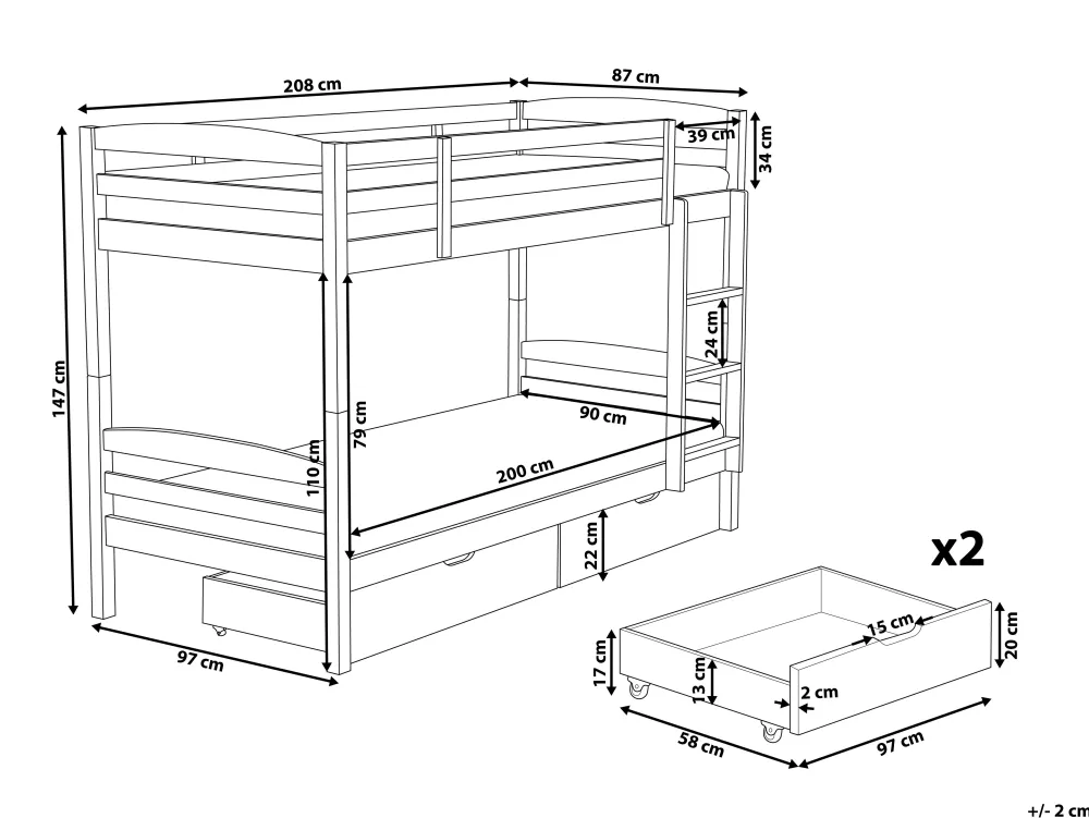 Outlet Beliani Kerrossanky Manty Säilytystila Valkoinen 90 X 200 Cm Radon