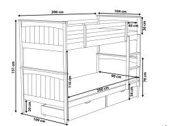 Outlet Beliani Kerrossanky Manty Vaalea Puu 90 X 200 Cm Radon
