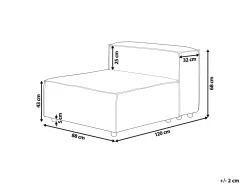 Flash Sale Beliani Keskimoduuli Pellava Beige Aprica