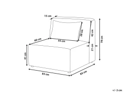 Nojatuolit<Beliani Keskimoduuli Vakosametti Vaaleanpunainen Lemvig