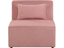 Nojatuolit<Beliani Keskimoduuli Vakosametti Vaaleanpunainen Lemvig