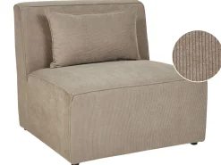 Nojatuolit<Beliani Keskimoduuli Vakosametti Ruskeanharmaa Lemvig