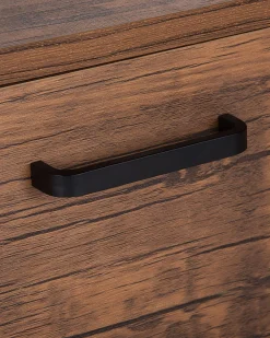 Säilytys<Beliani Kirjahylly 3 Hyllya 3 Laatikkoa Tumma Puu/Musta Tifton