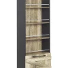 Säilytys<Beliani Kirjahylly 4 Hyllya Kaappi Vaalea Puu/Musta Salter