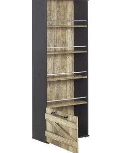 Säilytys<Beliani Kirjahylly 4 Hyllya Kaappi Vaalea Puu/Musta Salter