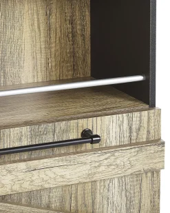 Säilytys<Beliani Kirjahylly 4 Hyllya Kaappi Vaalea Puu/Musta Salter