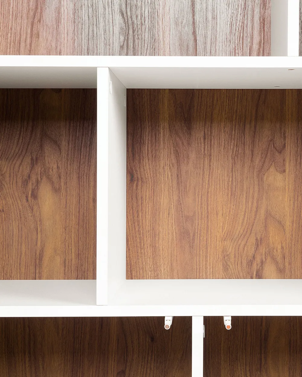 Säilytys<Beliani Kirjahylly 3 Hyllya Kaappi Tumma Puu/Valkoinen Columbus