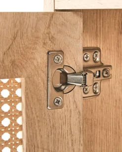 Säilytys<Beliani Kirjahylly 3 Hyllya Kaappi Vaalea Puu Parton