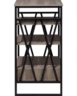 Säilytys<Beliani Kirjahylly 3 Hyllya Laatikko Ruskeanharmaa Keene