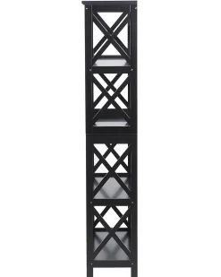 Best Sale Beliani Kirjahylly 4 Hyllya Musta Foster