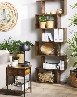 Säilytys<Beliani Kirjahylly 6 Hyllya Tumma Puu Valdosa